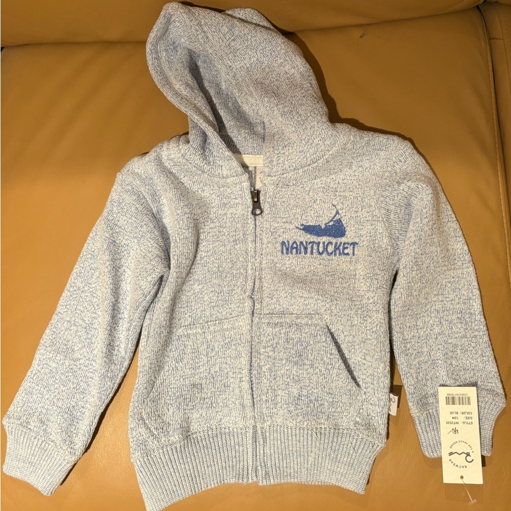 Blue Nantucket Zip-Up Hoodie